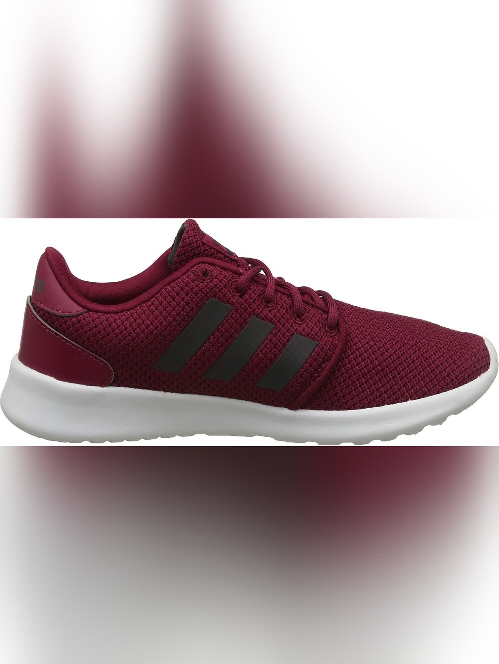Adidas Women's QT Racer Cloudfoam Sneaker Tennis Shoe Maroon Black - Size 10
